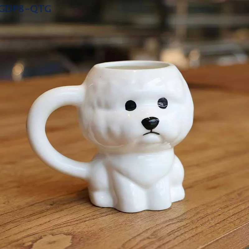 New 1PC Creative Cute Little Dog Cerc Mugs Office Water Drinking Cups Coffee Cups Birthday Gifts Couple Cups Home Daily Use D260323