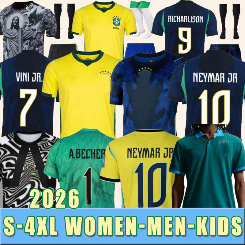 2026 2027 S-4XL RETRO 98 02 BRAZILS Soccer Jerseys Camiseta De Futbol polo PAQUETA Football Shirt Maillots MARQUINHOS VINI JR home women RICHARLISON MEN KIDS NEYMAR