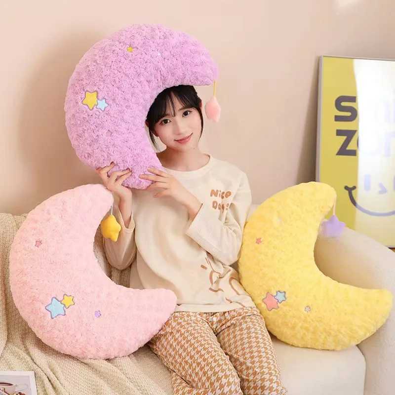 Plush Back Cushion Moon Star Shaped Pillows 45CM PP Cotton Friend Girls Gifts Room Chair Decor Seat Cushion Toy Pillow H260323
