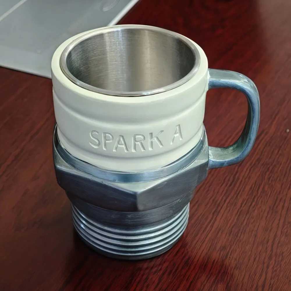 Creative Unique Spark Plug Mug Funny Decorative Industrial Coffee Cup Automotive Themed Mug Coffee Drinking D260323