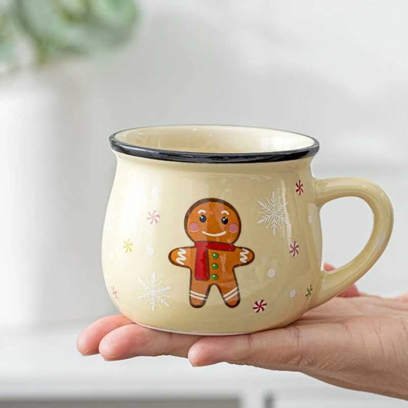 150ML Ceramic Christmas Mugs Cartoon Santa Style Cute Elk Snowman Mousse Cup for Office Home Breakfast Milk Mug Kids Xmas Gifts D260323