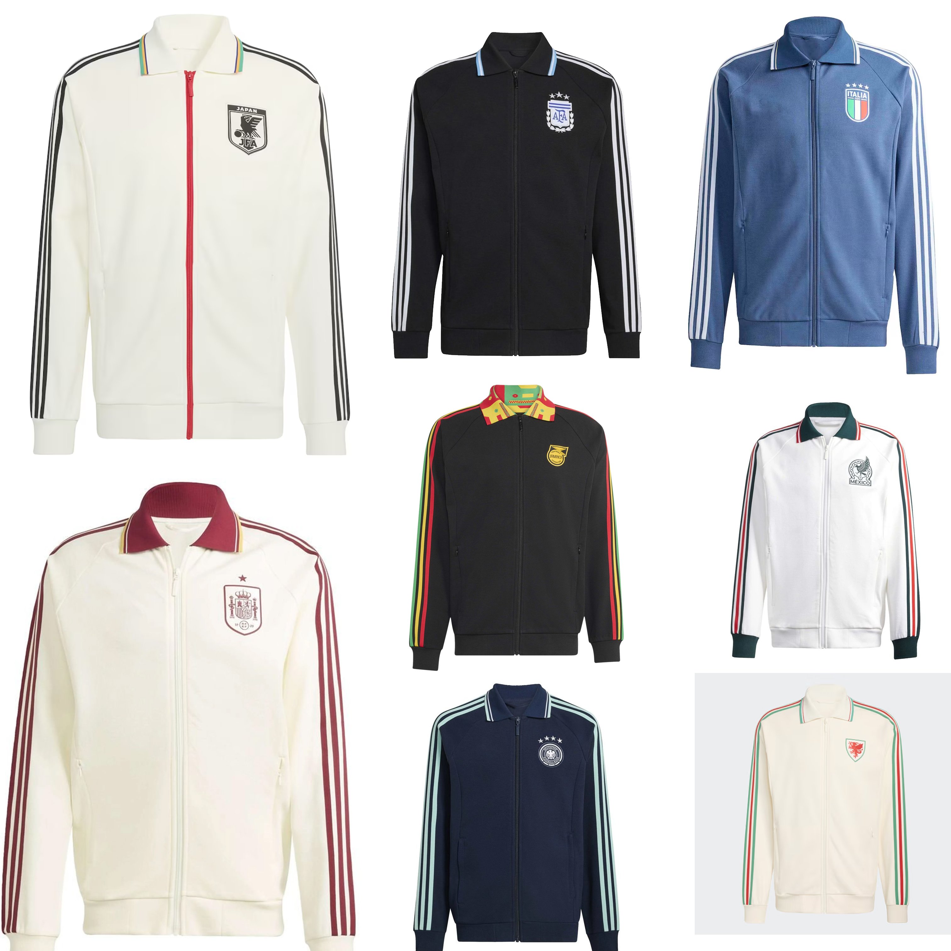 Argentina 2026 World Cup away team song jacket; Spain, Japan, Mexico soccer tracksuits, long sleeve coat, football shirt, jerseys, suit kit, zipper down jacket, sweater.
