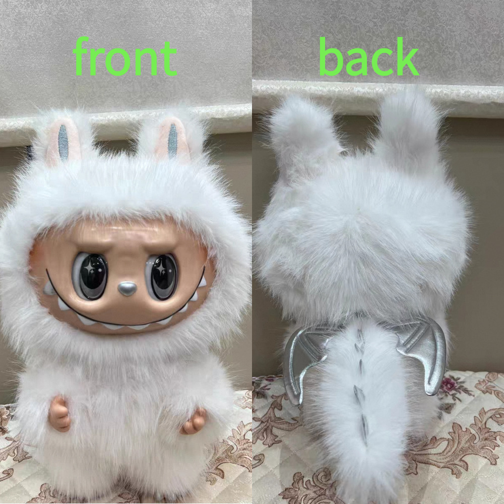 38cm zimomo Labubu Angel Creative Change Doll Figure Vinyl Pendant Doll Labubu Model Doll Toy Birthday Gifts