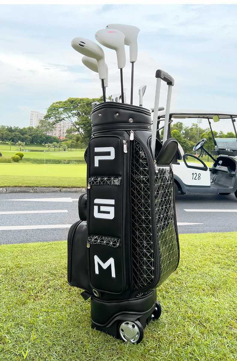 PGM QB036 Golf Bag Womens Tugboat Bag Standard Bag Ball Bag Club Bag PU Sports Bag D260323