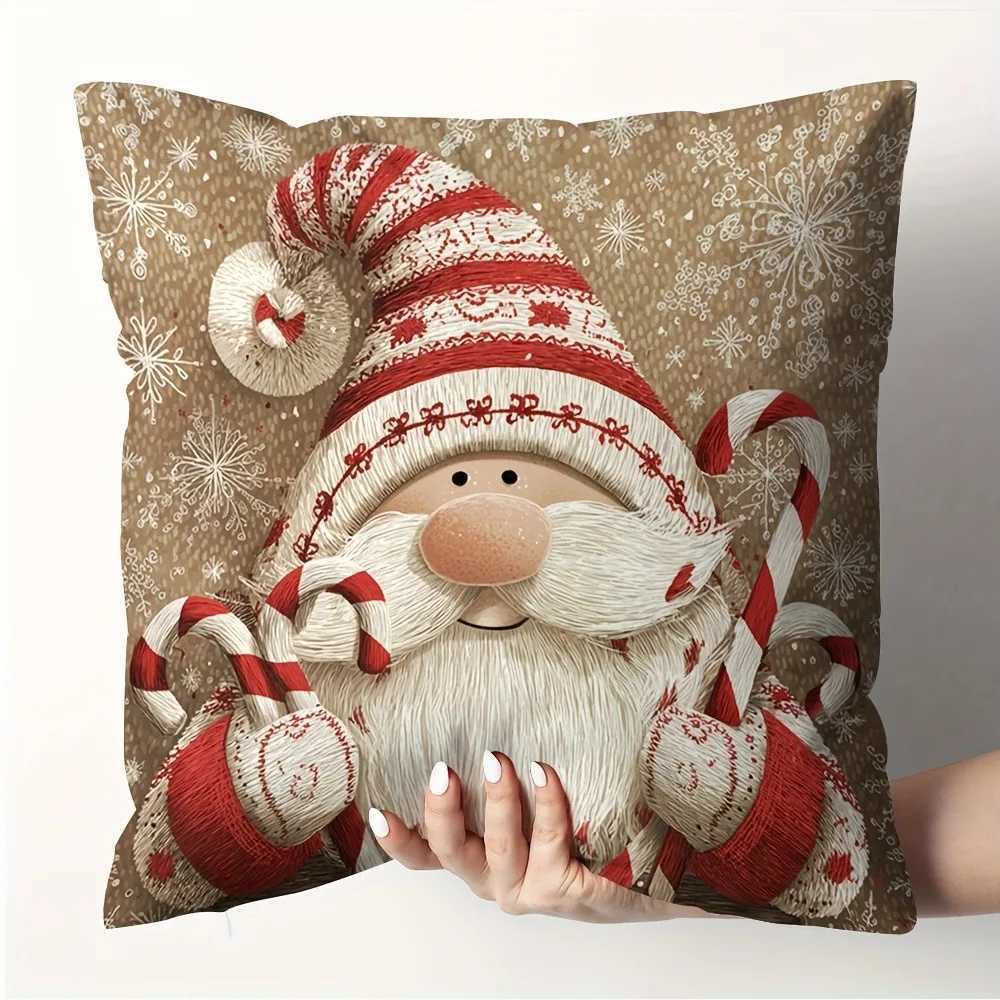 Festive Christmas Themed Pillowcases Gingerbread Snowman Reindeer Santa Designs New Year home decoration 1PC H260323