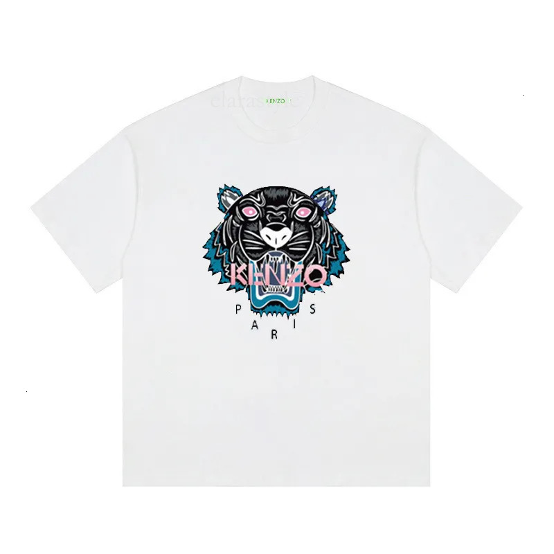 Designer Kenzohoodiely Kenzoisms t Shirt New Trendy Patchwork Short-sleeve T-shirt For Men And American Style Personalized Round-neck Half-sleeve Top 3a8