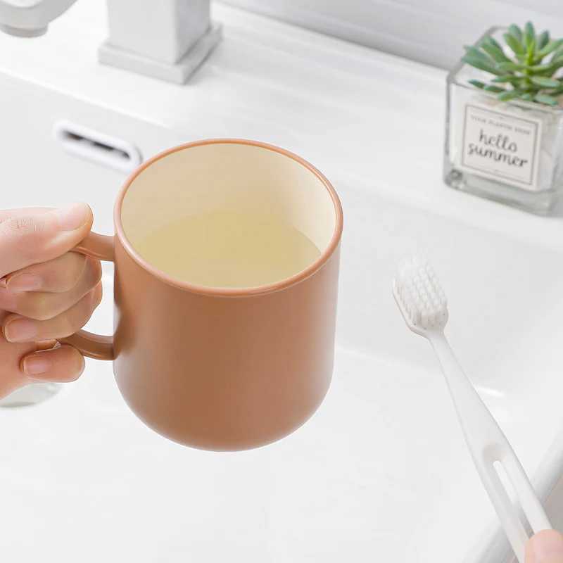 Hot selling water cup rinse mouth cup dual color wash cup couples home rinse mouth cup travel bathroom cup H260323