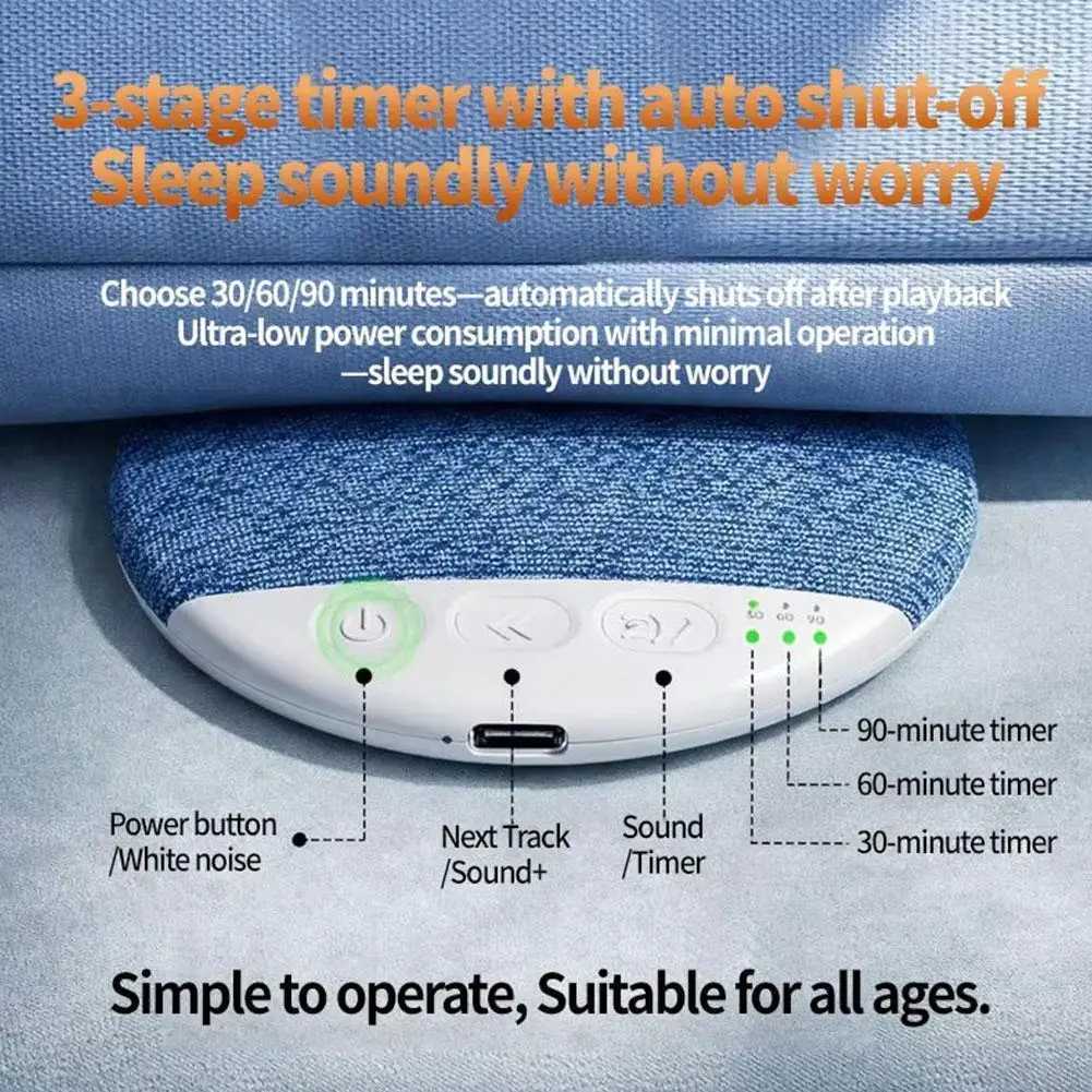 High-Fidelity Pillow Sleep Speaker Under-Pillow Bluetooth Speaker with White Noise Multifunctional Wireless Audio for Sleeping X260323