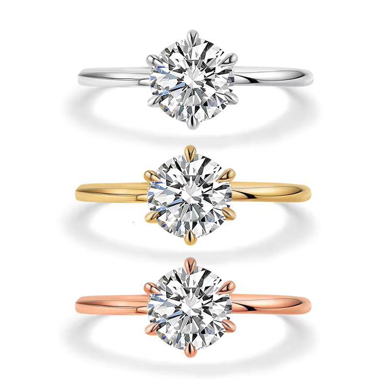 IGI 1ct ROUND Lab Diamond 10k 14K 18K Gold Ring D VS1 1CT Anniversary Band Man Made Diamond Wedding Ring