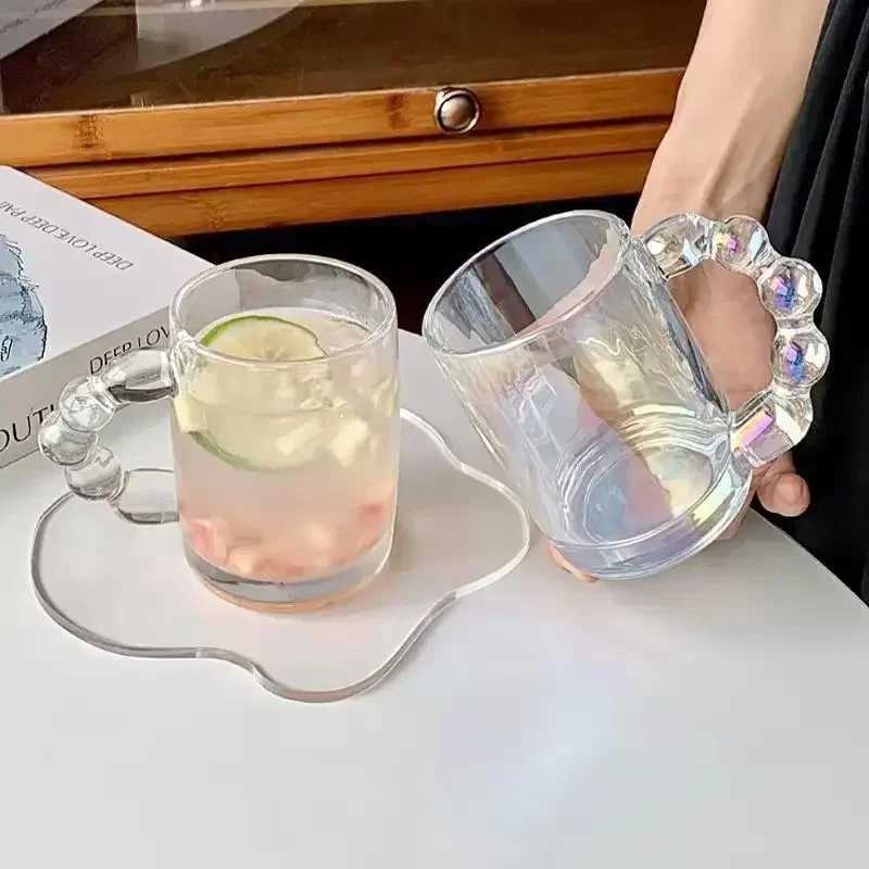 Europe Style Coffee Mugs Luxury handle Coffee Milk Afternoon Tea Cup Creative Bubble Glass Cups For Friend Gift H260323