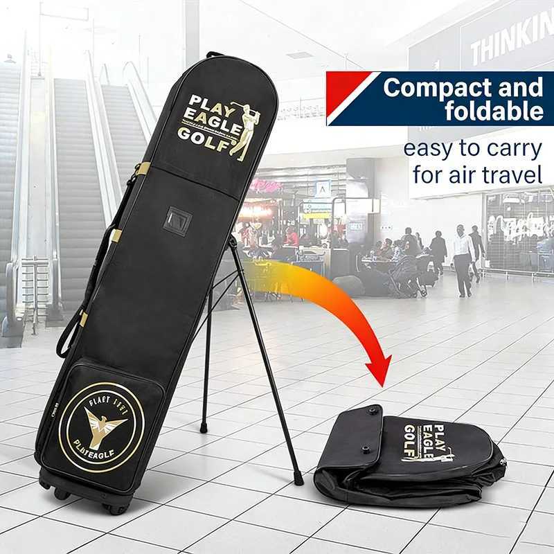 Golf Aviation Bag Golf Bag with Silent Wheels HKB02 Large Capacity Storage Foldable Airplane Travelling Golf Bag D260323