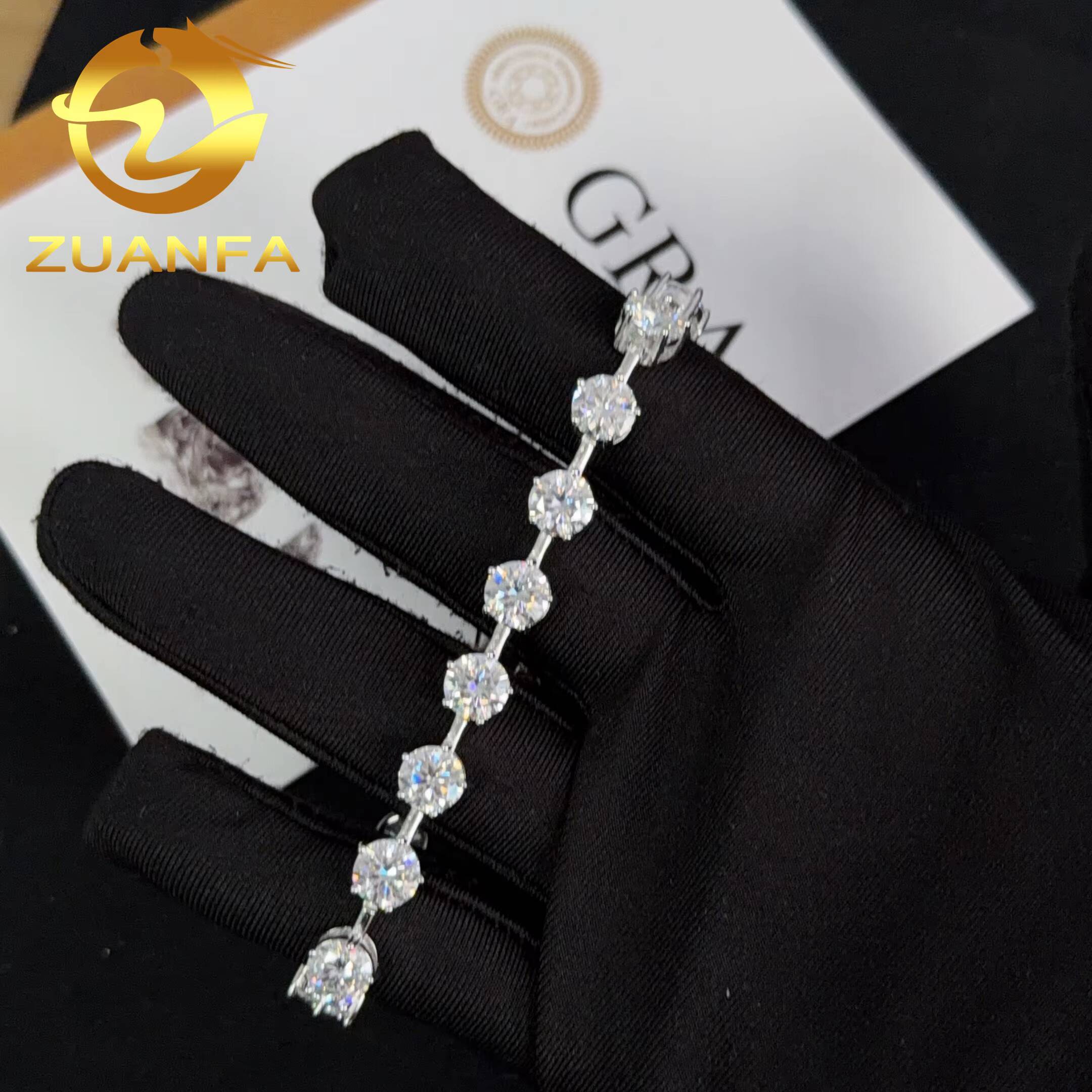 New Fancy Cut Hip Hop Jewelry 925 Silver Moissanite Diamond Tennis Bracelet Men Women Iced Out Tennis Bracelet