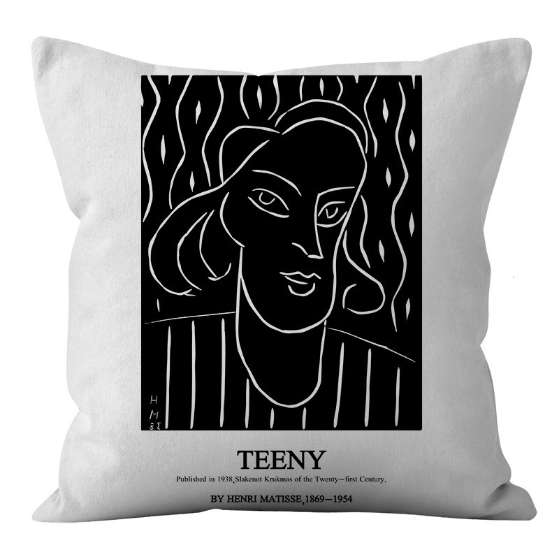 And Black White Geometric Abstract Pillowcase For Living Room Sofa Bedroom Cushion Bay & Window Seat Dormitory Pillow Decoration