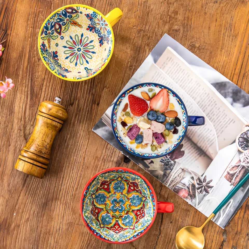 Bohemian Morning Tea Mug 135 oz Ceramic Coffee Mug for Family Colleagues Teachers Wives Husbands Sisters Brothers Funny D260323