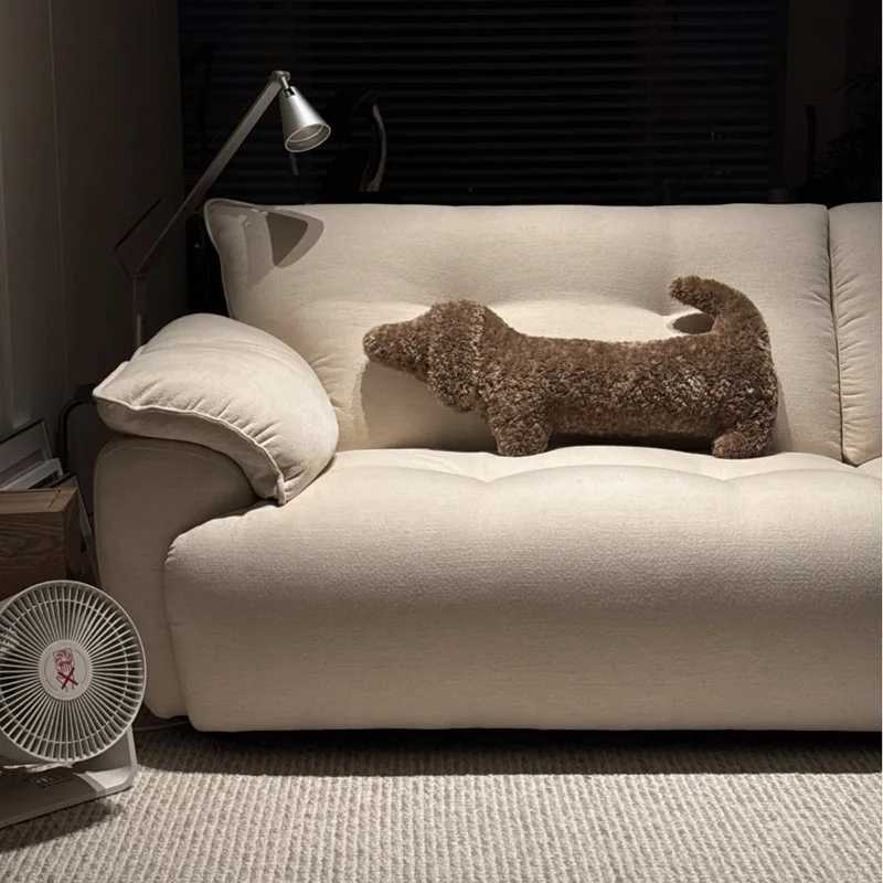 Dachshund Shaped Plush Pillow Fluffy Teddy Fleece Sausage Dog Cushion for Sofa Bed Pet Lover Gift Cute Home Decor Hug Pillow H260323