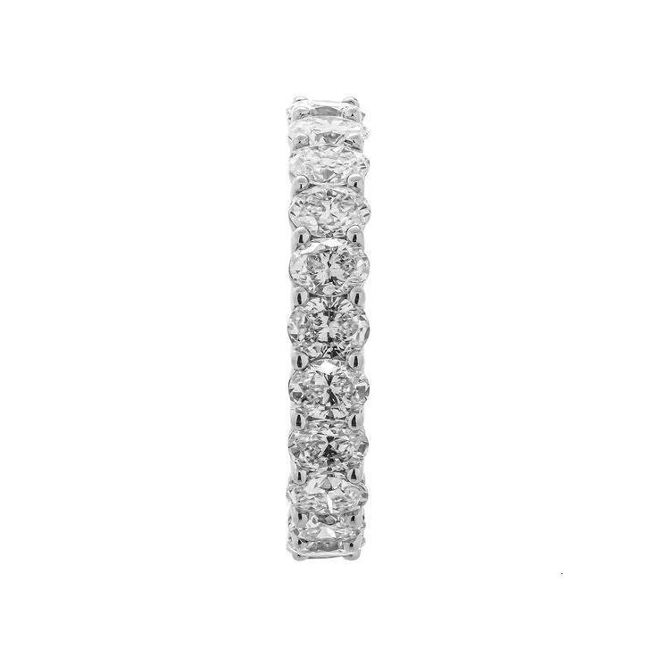 Cheap IGICertified 14K Oval Eternity Lab Grown Diamond Band Engagement Rings Price