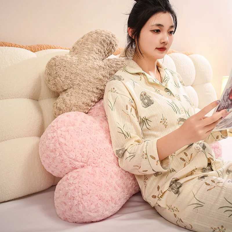 Easter Bunny Shaped Throw Pillow Soft Stuffed Plush Toys Jumping Rabbit Plushies Animal Doll Happy Easter Day Party Decors H260323