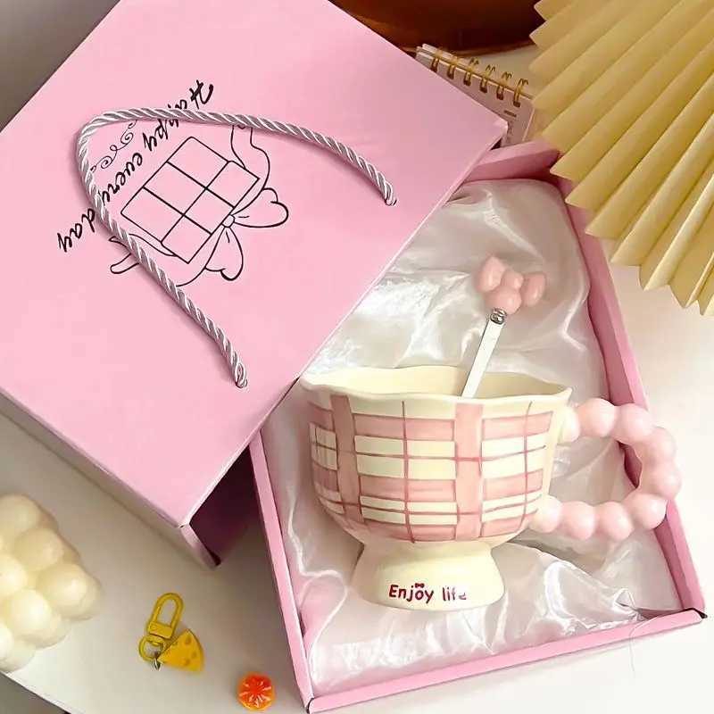 Equiste Ceramic Cup As Gift for Girls - Water Cup Pefect Travel Companion Cup Coffee Cup for Breakfast Milk H260323