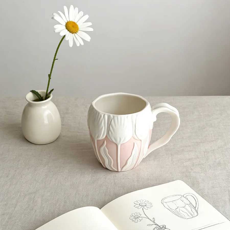 Ceramic cup Coffee cup Water cup Mug Tea cup Cup Light-luxury With lid No lid For tea Meeting room Office H260323