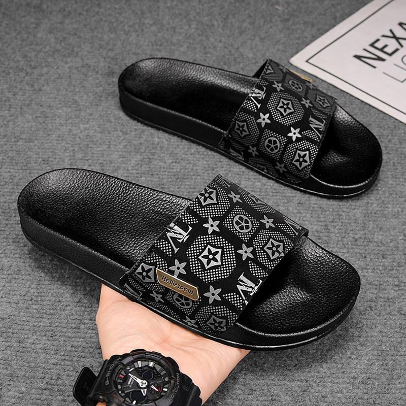 A single-heel men's style flip-flop over-the-shoe lightweight luxury beach sandals