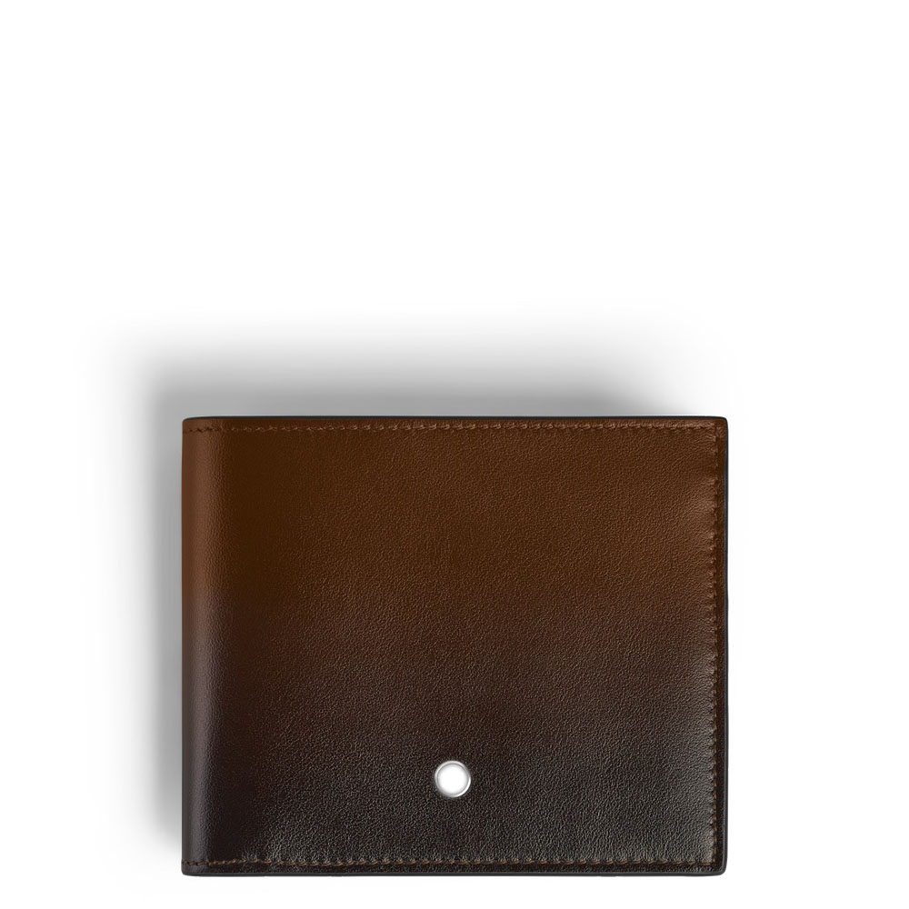 Top Quality Men Wallet Genuine Leather Gradient Ink Brown Card Holder Wallet Luxury Designer Money Clip Business ID Case Pocket Coin Pure Women Wallet Free shipping