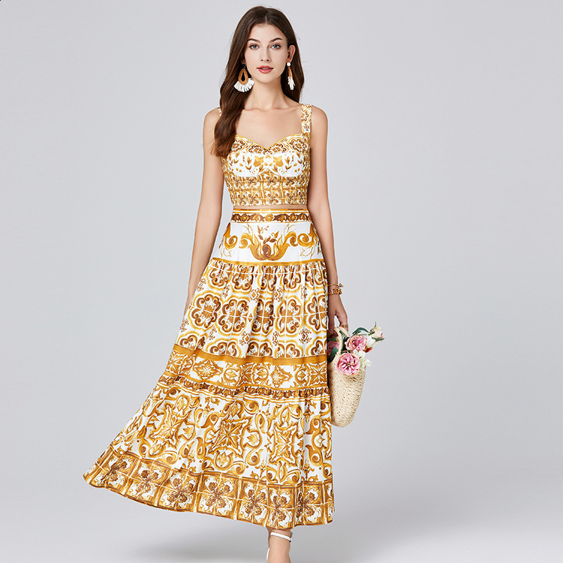 Summer Print Splice Color Block 3D Strapless Top with Bra Pad Mini Skirt Two-Piece Set Floral Patterned Half-length Skirts 250402