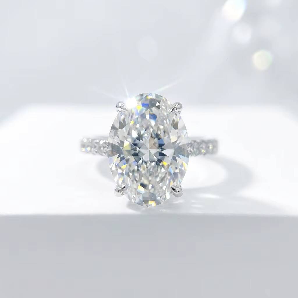 VOAINO IGI Certified 1CT to 5CT CVD HPHT Lab Diamond 14k 18k Solid Gold Engagement Ring Oval Lab Grown Diamond Ring