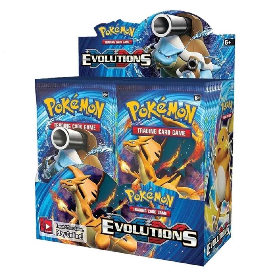 Newest 324Pcs Cards Sun Moon XY Evolutions Booster Box Collectible Tradiner Card Game toy for children T260321