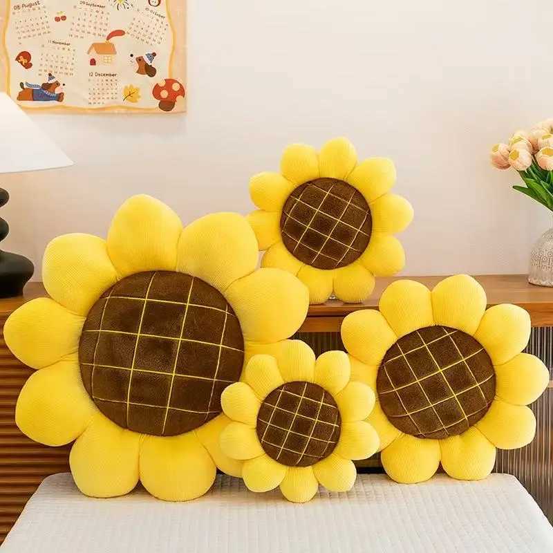 Sunflower Throw PillowFlower Shaped Pillows Floor Pillow Seating CushionSeating CushionCute Room Decor Plush Pillow for Bed H260323