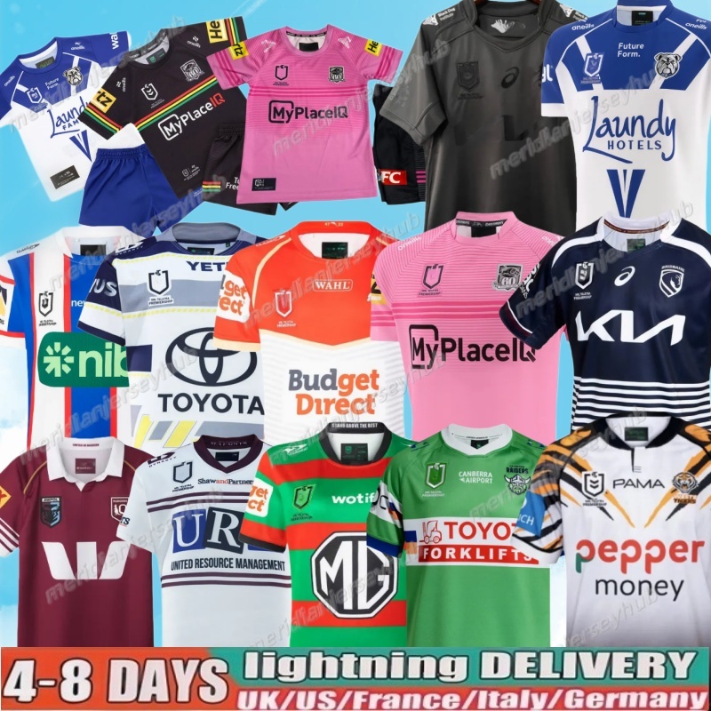 2026 2027 NRL Rugby Training Uniform Warrior Dog Rooster Bad Horse Raider Men Kids Set Short Sleeve Sports Jersey - Breathable, Moisture Core - Polyester