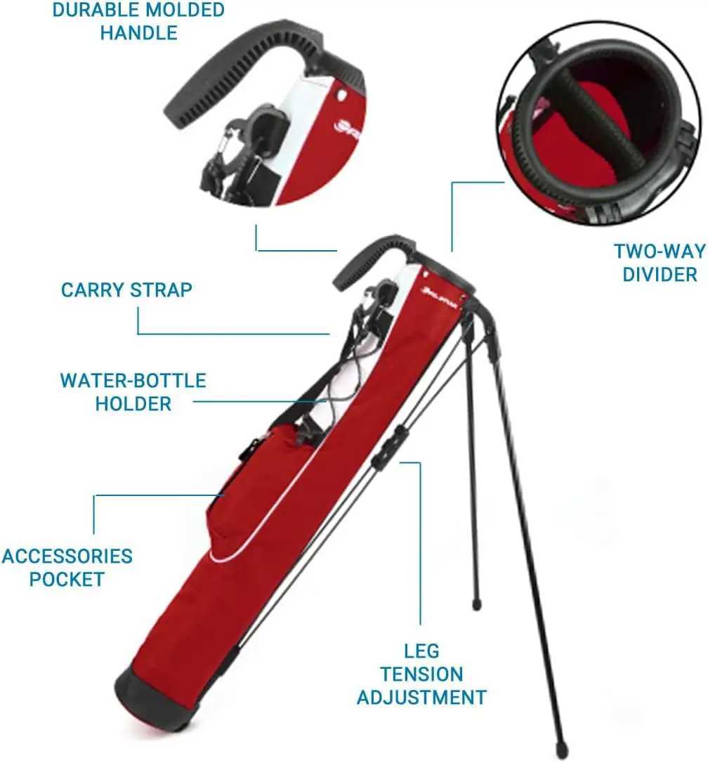 Lightweight Sunday Golf Bag with Stand Ultra-Light Carry Design Two-Way Divider Top Shoulder Strap for Men Women D260323