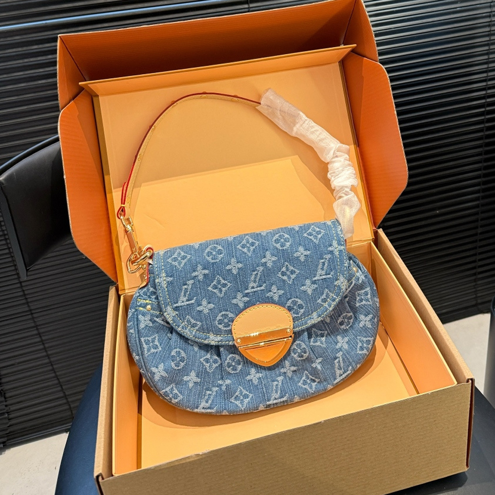 10A Designer Bag Shoulder Bag Luxury Bag Denim Women High Quality LOUS Vouiton Bag Yuanbao Bag Fashion Handbag Diagonal Cross Wallet