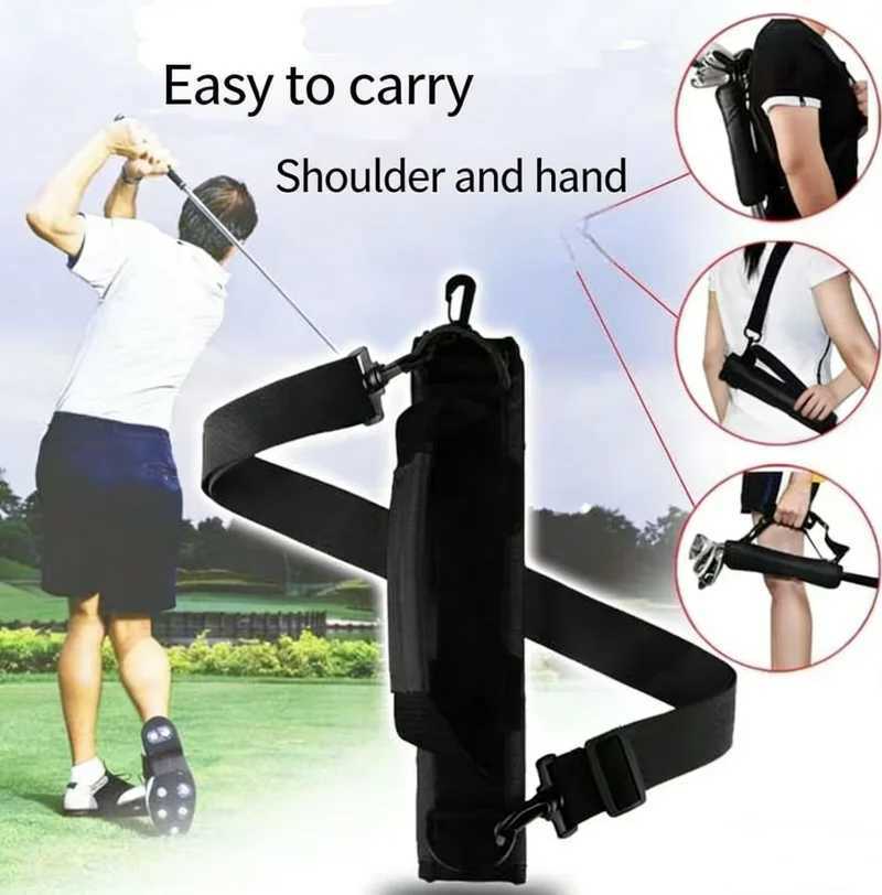 Golf Bag Portable Golf Club Bag Lightweight One Shoulder/Crossbody Club Bag Waterproof Golf Carry Bag Can Hold 3-5 Clubs D260323