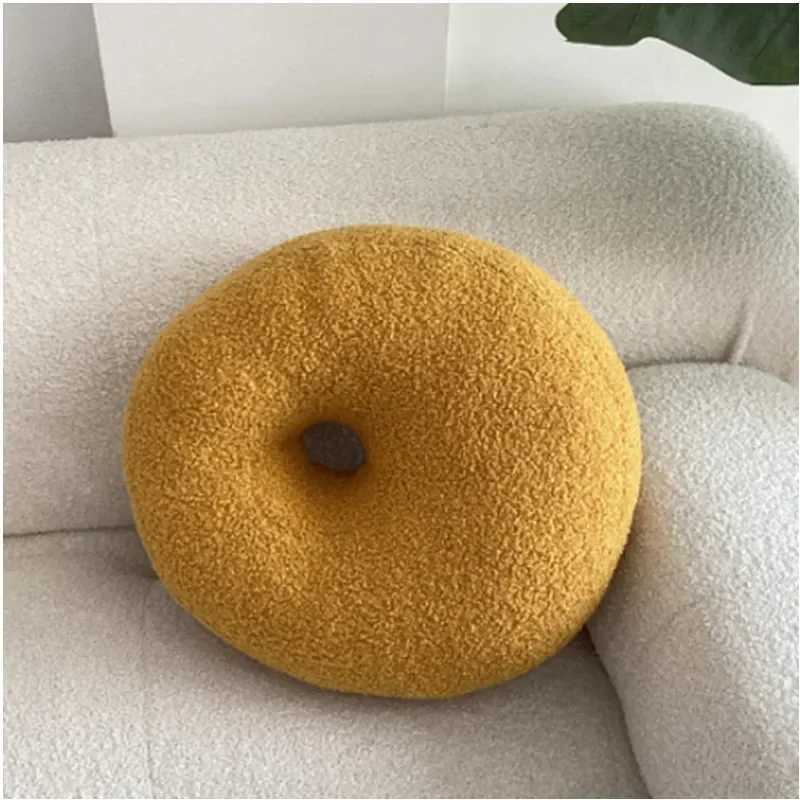 1PC Nordic Wool Roll Oil Painting Board Plush Pillow Sofa Ball Soft Cushion Throw Couch Home Decor Bedroom Drop Toy Elastic Gift H260323