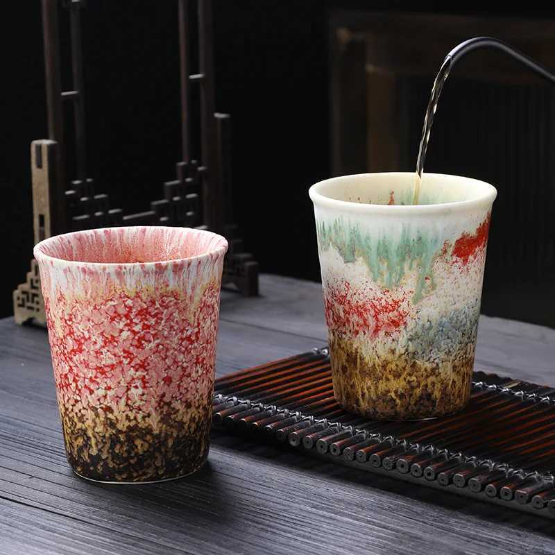 1PC Teacup Owner Single Cup of Large-capacity Ceramic Coke Drinking Water High-value Coffee Mug Gift Home Furnishings D260323