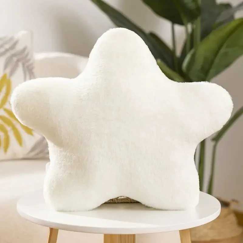 Cute Star Plush Pillow Soft Throw Cushion Home Decor for Kids Bedroom Nursery Living Room H260323