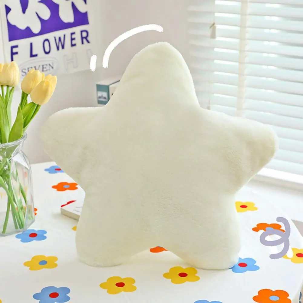 White Star Pillow Cute Star-shaped Pillow Soft Fluffy Star Pillow Pentagram Shape Cushion for Sofa Bed Couch Cute for Girlfriend H260323