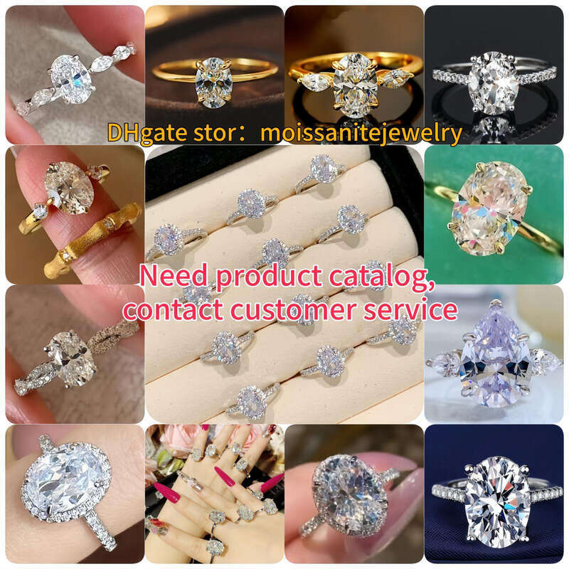 Moissanite Eternal Ring D Color VVS Lab Made Jewelry Set 925 Silver Mozambican Wedding Engagement Gift