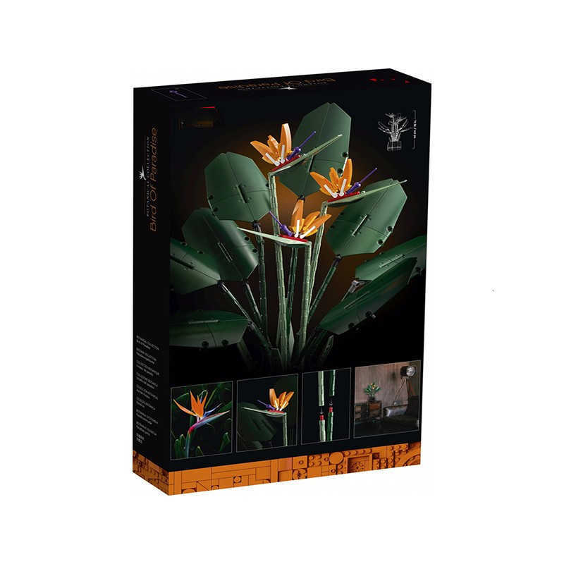 Assembled building blocks 10289 Bird of Paradise streirenia flower creative flowerpot building block toy for boys and girls X260323