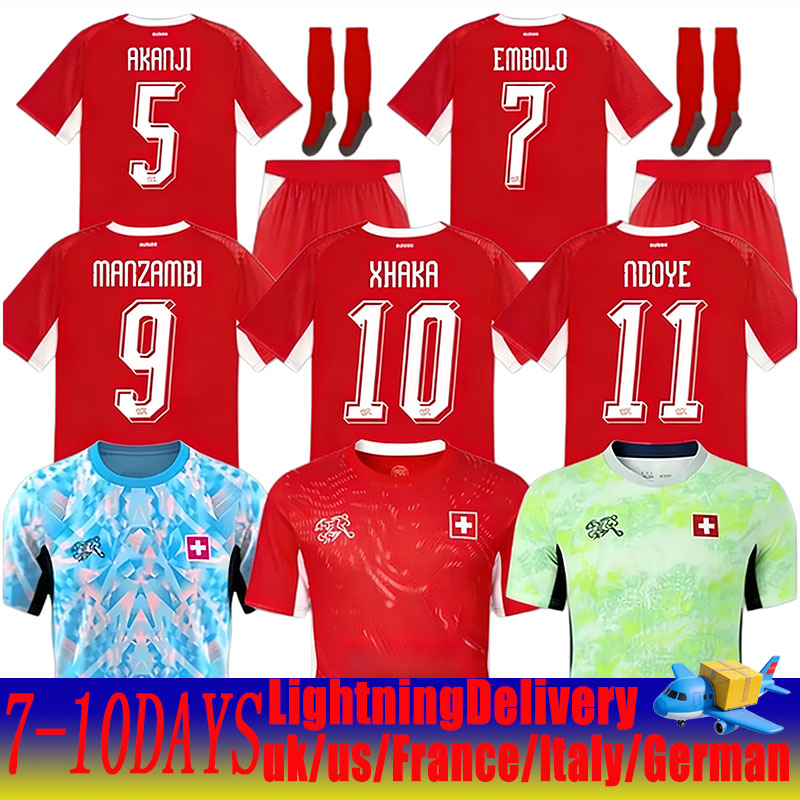 2026 World Cup Switzerland Jersey Soccer Jerseys kids NDOYE Embolo Vargas sohm Manzambi Xhaka Akanji 2026 hoem away Football shirts kits