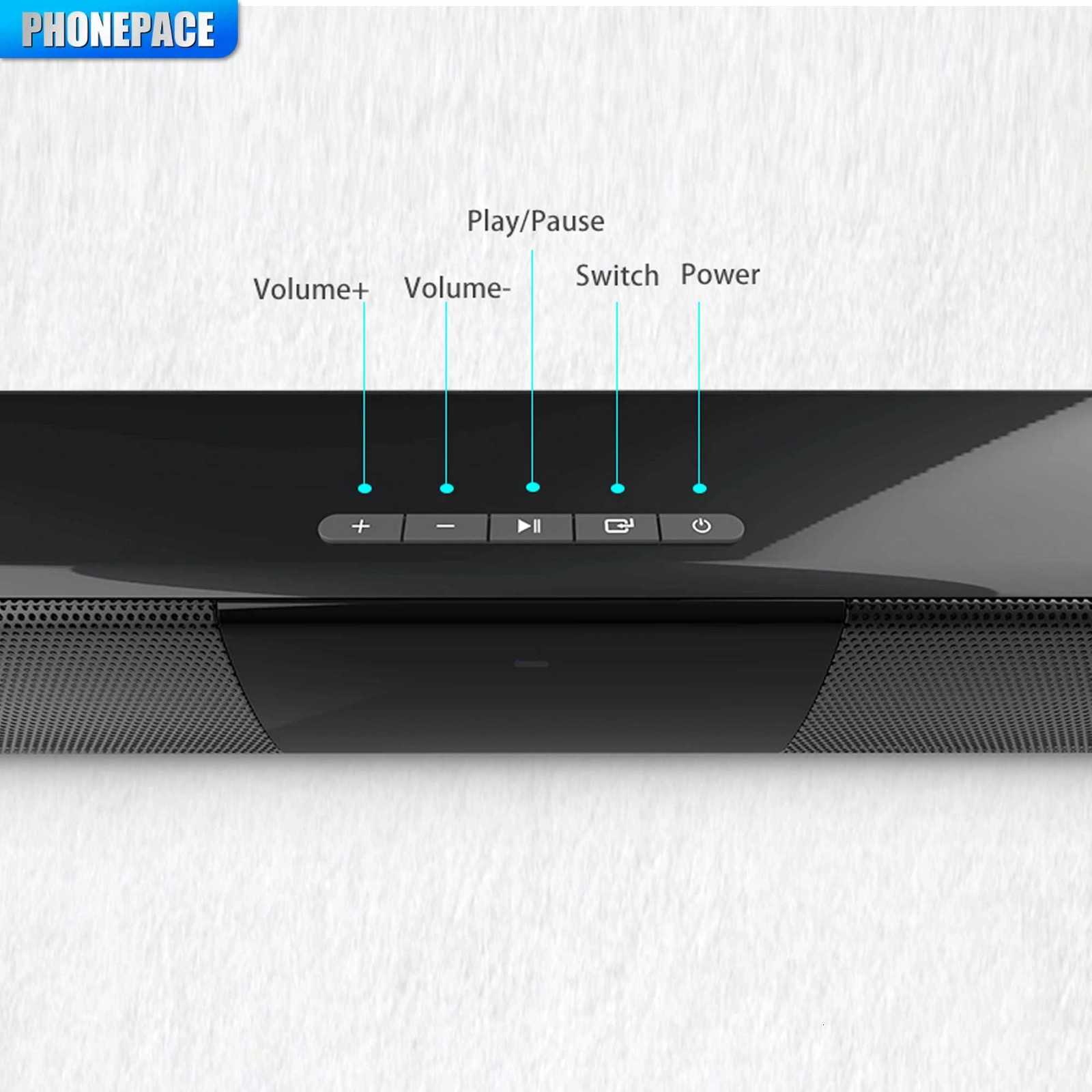 HOMEFISH Wireless Bluetooth Sound bar Speaker System Super Power Speaker Surround Stereo Home Theater TV Projector X260323