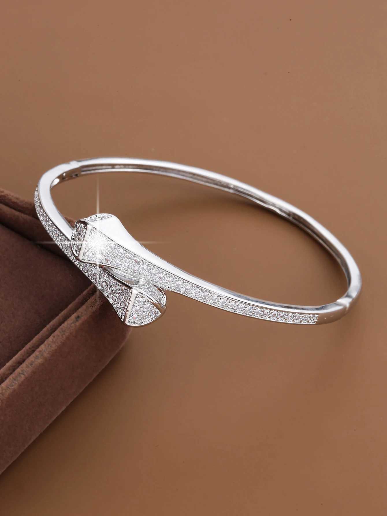Fashionable Geometric Design Synthetic Zirconia WomenS For Banquets And Gifting Jewelry Accessories H260323 - view 5