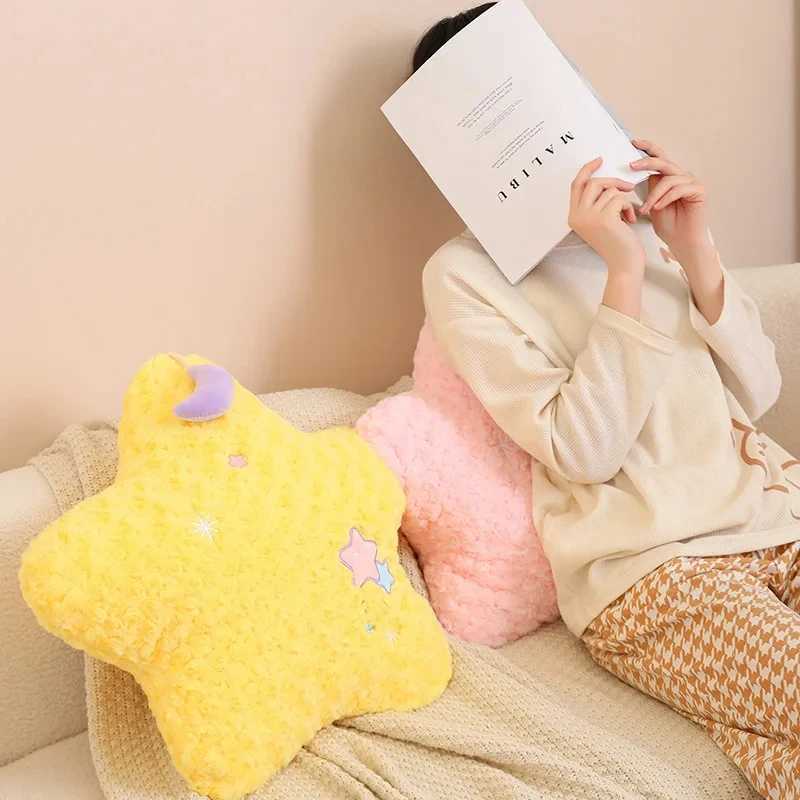 Plush Back Cushion Moon Star Shaped Pillows 45CM PP Cotton Friend Girls Gifts Room Chair Decor Seat Cushion Toy Pillow H260323