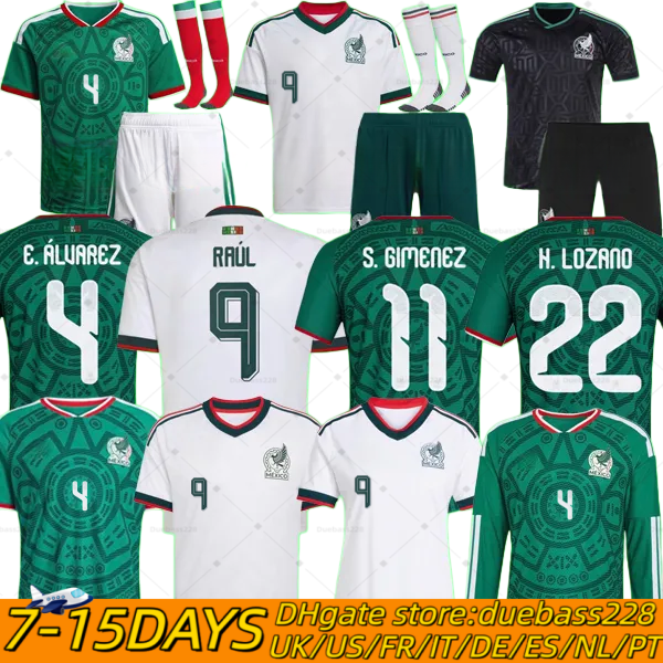 2026 Mexico Gold Cup World Cup Soccer Jerseys CHICHARITO GIMENEZ H.LOZANO 25 26 HOME AWAY Maillot Football Shirt Mexique E. ALVAREZ A.VEGA RAUL Men Woman KidS KiT 5XL