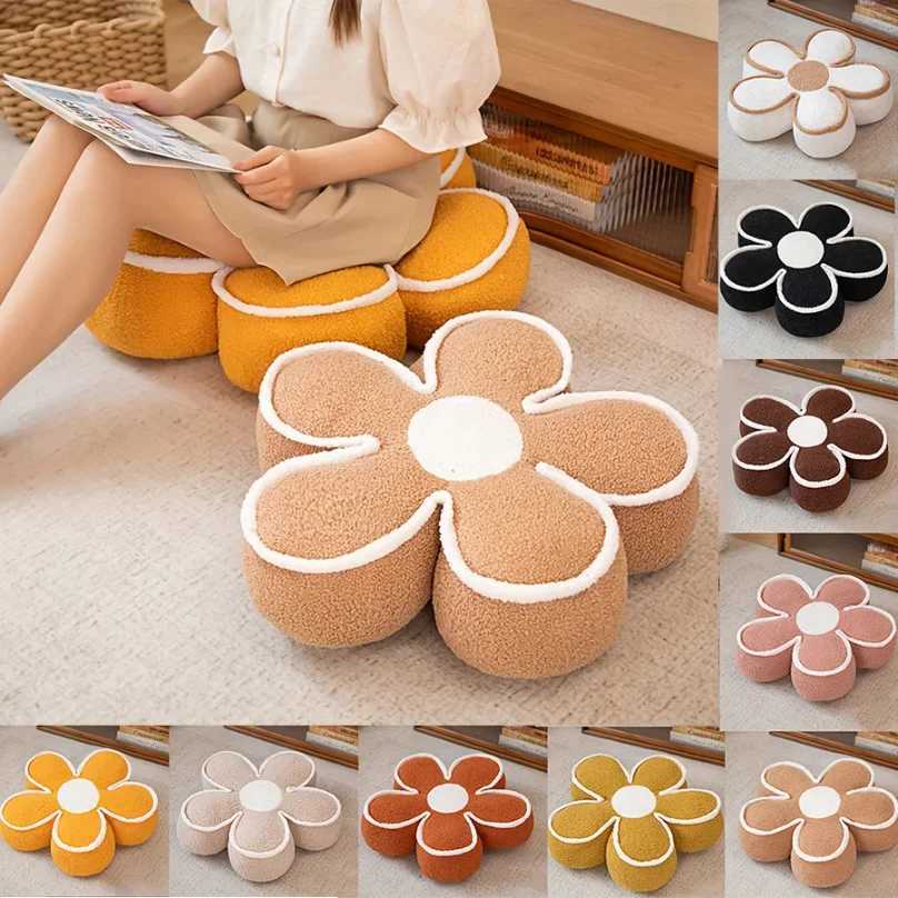 50cm Flower Pillows Soft Flower Shaped Floor Cushion for Living Room Bedroom Sofa Couch Winter Warm Decoration H260323
