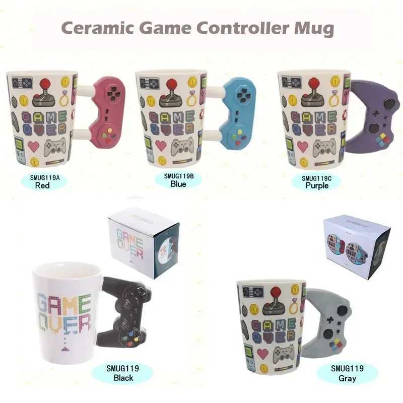 350ml Creative 3D Water Cup Game Console Cup Hand-painted Ceramic Cup Mug Lever Switch Handle Cup D260323