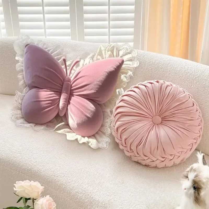 1 Butterfly Princess Office Pillow Living Room Bow Bedroom Car Sofa Mat Home New Pillow Room Home Garden Decoration H260323