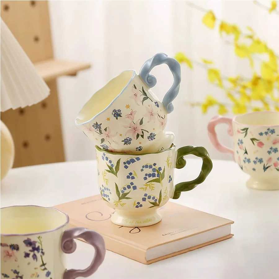 Ceramic cup Coffee cup Water cup Mug Tea cup Cup Couple For home Milk Pure white Bone china Jingdezhen ware Large capacity H260323