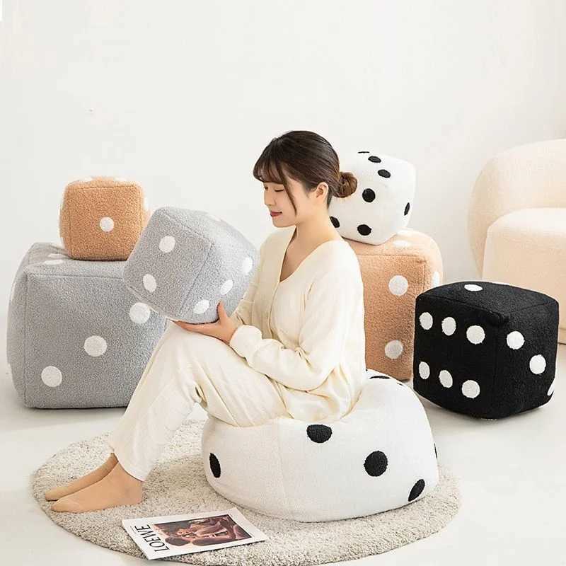 Game Dice Sitting Cushion Nordic Sofa Throw Pillow Comfortable Chair Cushion Cotton PP Stuffed Leg Pillow Living Room Decoration H260323