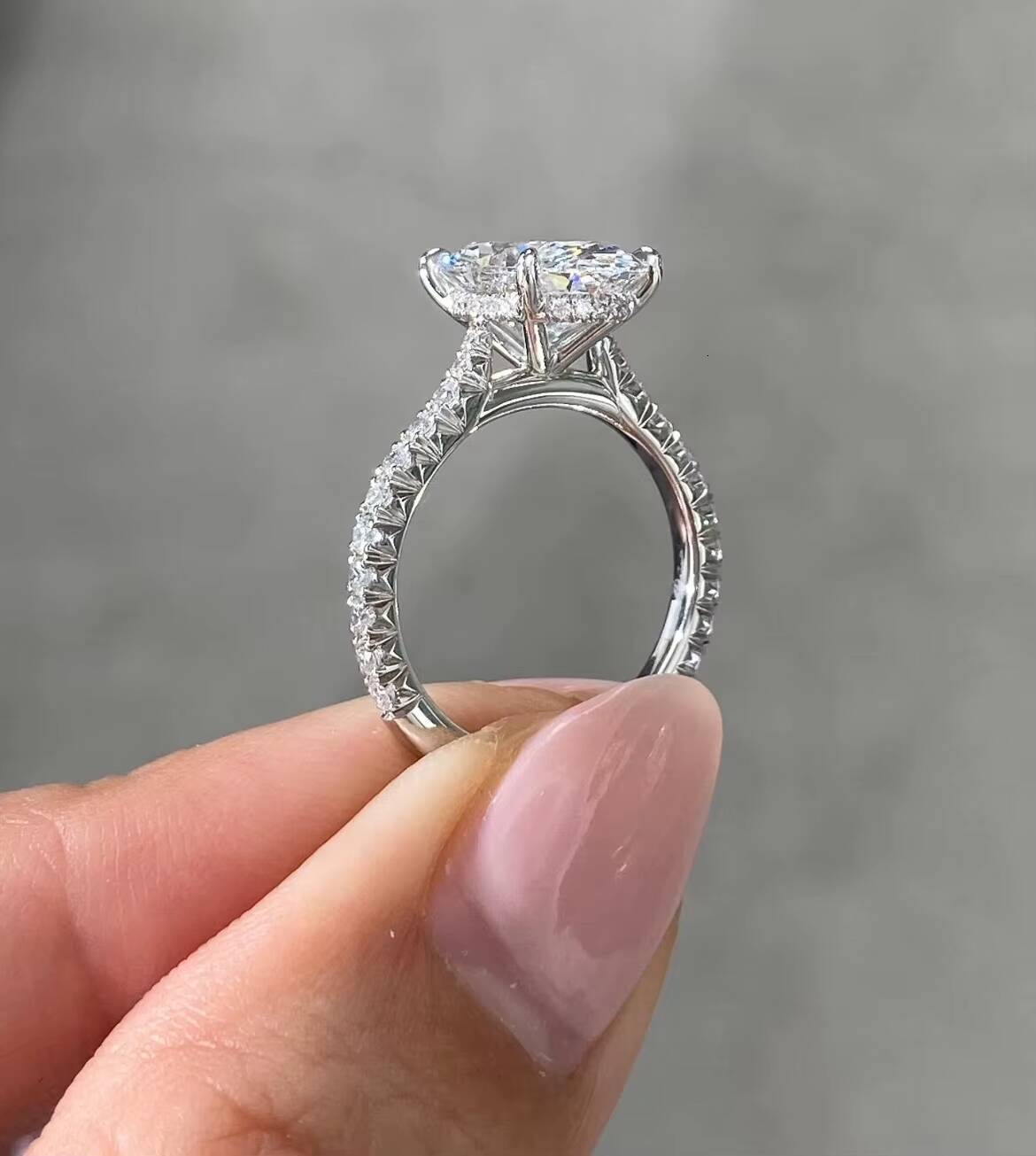 IGI Certified CVD HPHT Lab Grown Created Diamond 3CT D VS1 VS2 PT950 Gold Rings 6g Oval Engagement Ring Jewelry Rings for Women
